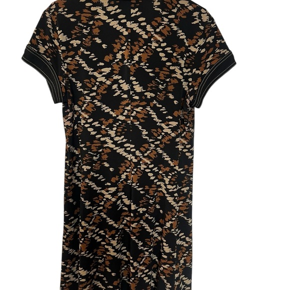 Connected Apparel 70s-Style Geometric Dress – Size 14P – Pre-Loved - Picture 6 of 8